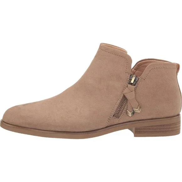 Dr. Scholl's Ankle Bootie Women's Woodsmoke Brown Fabric Synthetic Rubber Astir